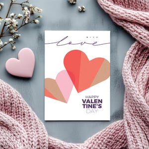 Tarjetas de San Valentín para imprimir, regalo de San Valentín, descarga instantánea, SVG de San Valentín, tarjetas para imprimir en casa, tarjetas de San Valentín modernas, PDF