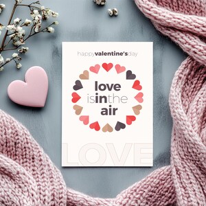Tarjetas imprimibles para el día de San Valentín, tarjetas SVG imprimibles, juego de 4 diseños, regalos para ella, regalos para él, descarga digital, San Valentín moderno