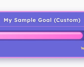 Purple Star Tip Goal Stream Widget