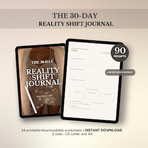 Realiteitsverschuiving Dagboek Identiteitstransformatieplanner Toekomstige zelfmindset Doel resetten Persoonlijke groei Verbinding Hogere zelfactivering