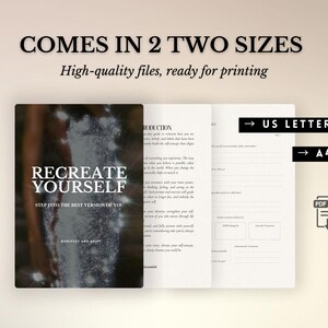 This journal to recreate yourself was designed for self-growth and confidence in building your best life. It serves as a workbook for intentional identity shifting and emotional healing