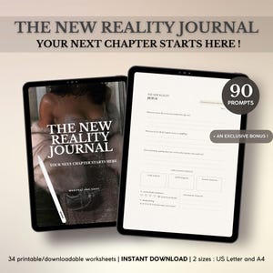 This manifestation journal will give you main character energy and help you create a new reality. It's a guide for manifesting your dreams daily, with reflection prompts that will provoke reality and identity shifting, using the LOA