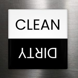 Clean Dirty Dishwasher Magnets | 2x2&quot; Rotating Kitchen Decor | Square Custom Magnet
