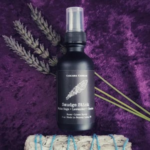 Smudge Stick Room + Linen Spray || white sage + lavender + smoke || 2 oz room spray || home fragrance || spooky home decor || goth fragrance
