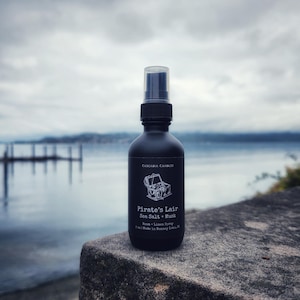 Pirate&#39;s Lair Room + Linen Spray || sea salt + musk || 2 oz room spray || home fragrance || spooky home decor || gothic fragrance