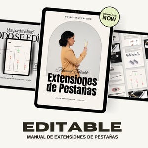 Handleiding voor pesta's | Klassieke Pestañas | Curso de Pestañas | Canvassjabloon | Handmatige personalisatie | Handleiding wimpersjabloon | wimpertraining