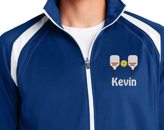 Men's Pickleball Jacket Personalized For Him Custom Embroidered Full Zip Gear