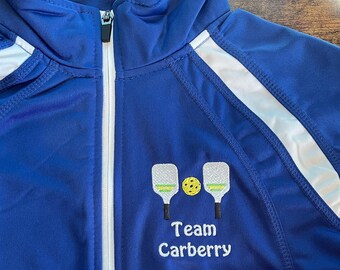 Women's Pickleball Jacket Personalized For Her Pickleball Player Custom Embroidered Full Zip