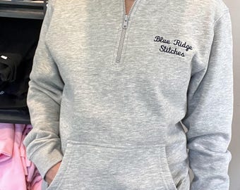 Custom Quarter Zip Sweatshirt with Pocket