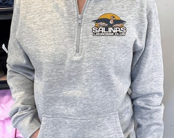 Logo Quarter Zip Sweatshirt with Pocket