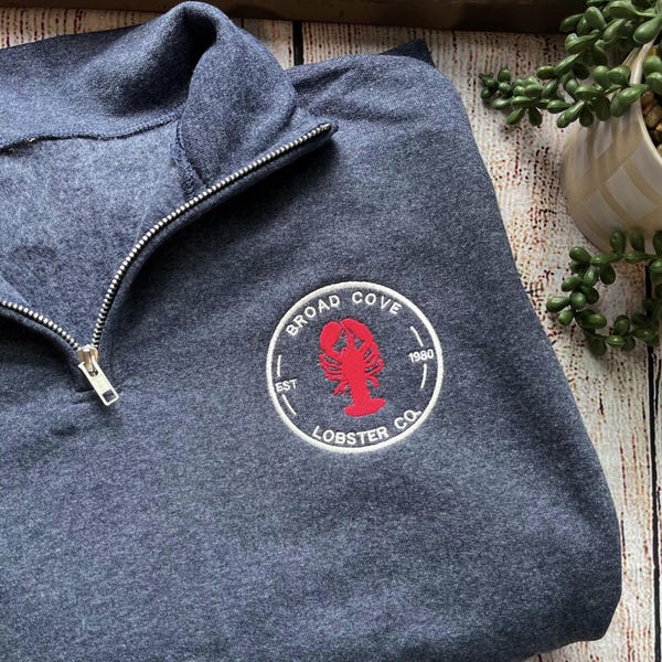 Personalized Logo Embroidered Quarter Zip Sweatshirt