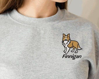 Rough Collie Sweatshirt Personalized Custom Embroidered With Name