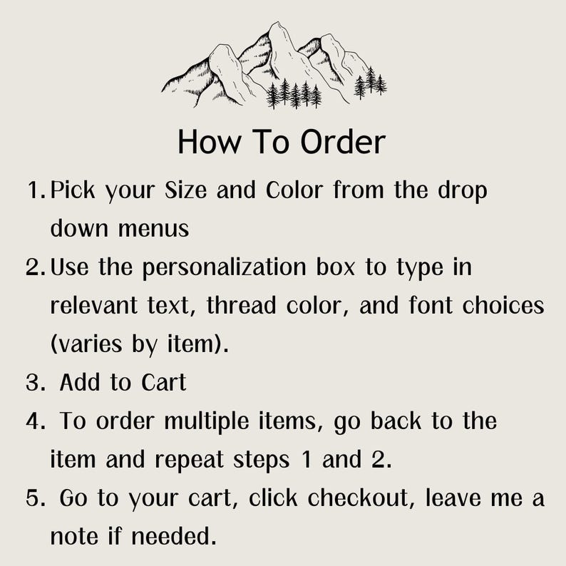 a poster with instructions for how to order