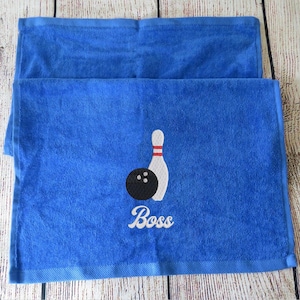 Personalized Embroidered Bowling Towel: Custom Sports Terry Towel