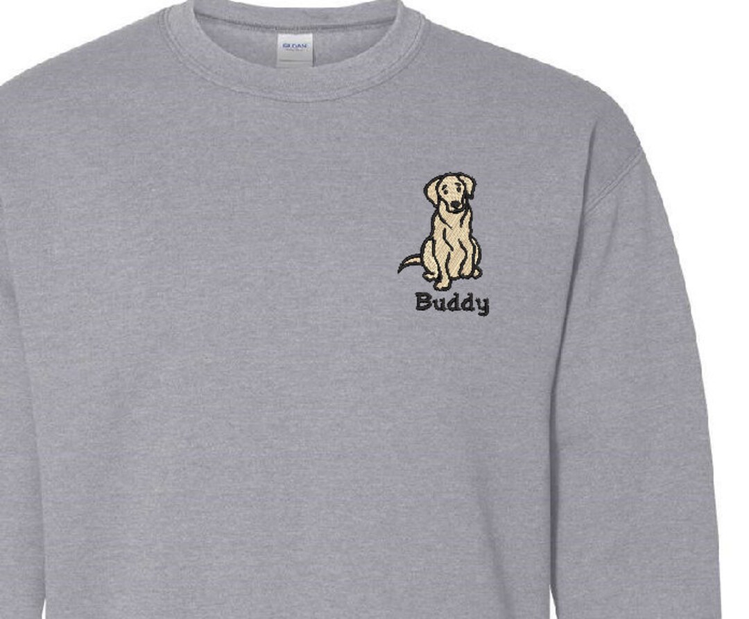 Personalized Yellow Labrador Yellow Lab Sweatshirt Embroidered Etsy