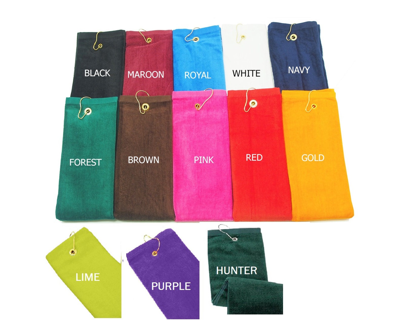 Personalized Golf Towel With Grommet and Hook Add Name Etsy