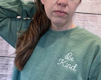 Custom Chain Stitch Sweatshirt Embroidered Personalized Text No Minimum