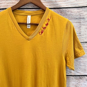 C'est La Vie T-Shirt Chain Stitch V-Neck Bella Canvas Top Such is Life image 4