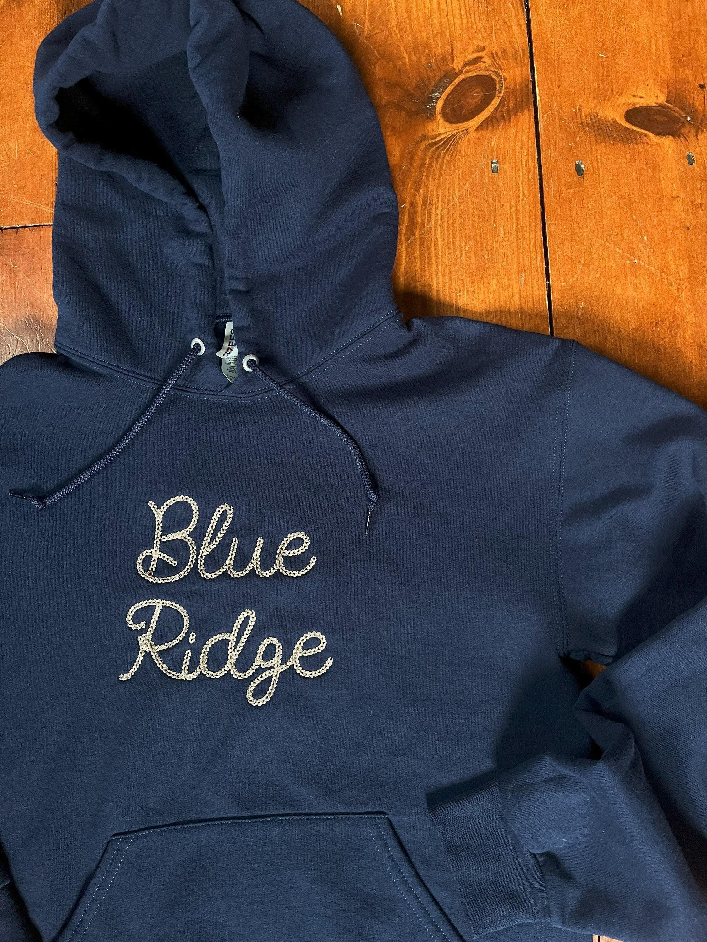 Custom Embroidered Chain Stitch Text Hoodie Sweatshirt for