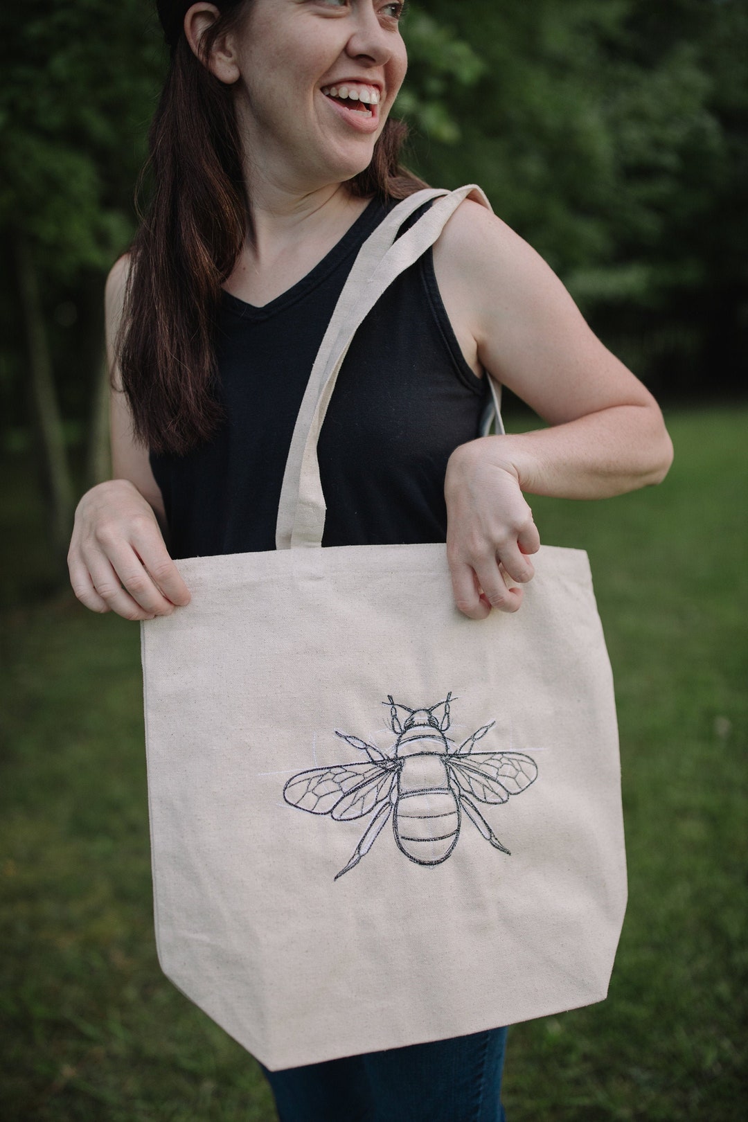 Beekeeper Apiary Canvas Tote Bag Large Tote Bag With Gusset Bottom - Etsy