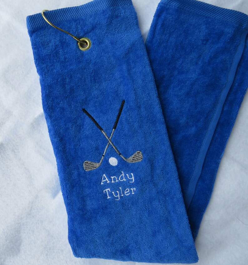 Personalized Golf Towel With Grommet and Hook Add Name Etsy