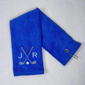 Personalized Golf Towel with Grommet and Hook Add Name