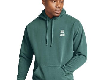 Custom Text Hoodie Sweatshirt Embroidered Text For Men and Women