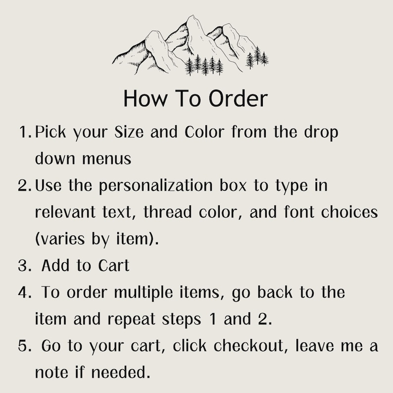 a poster with instructions for how to order