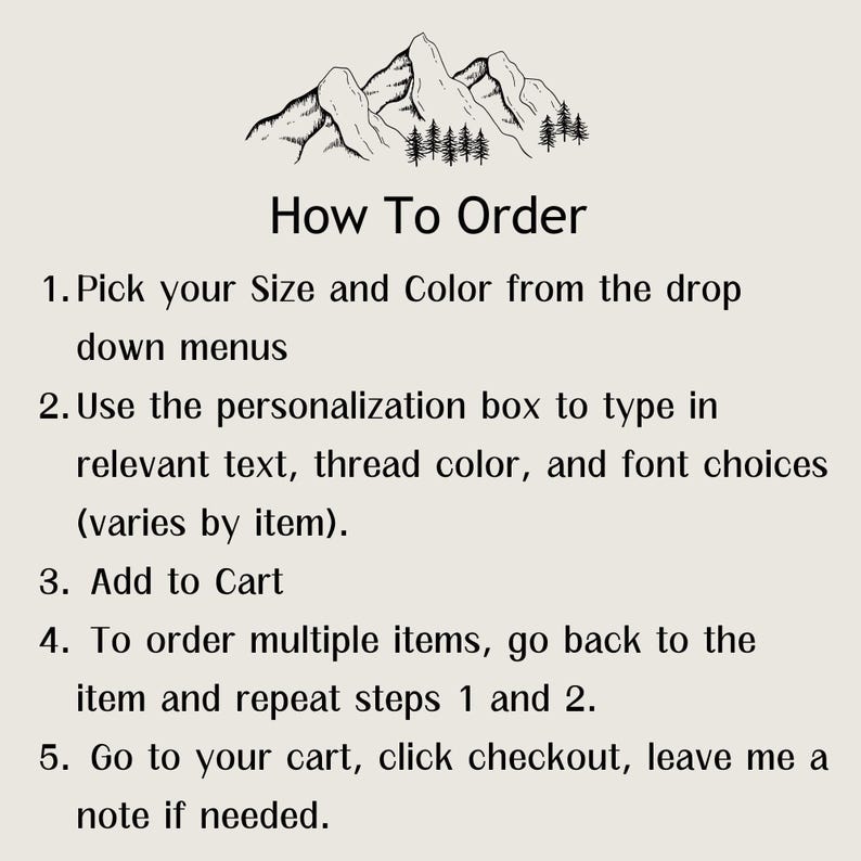 a poster with instructions for how to order