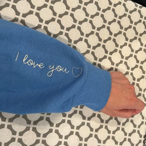 Embroidered Wrist Hoodie for Men and Women Writing On Arm Shirt For Friend Mother&#39;s Day Gift