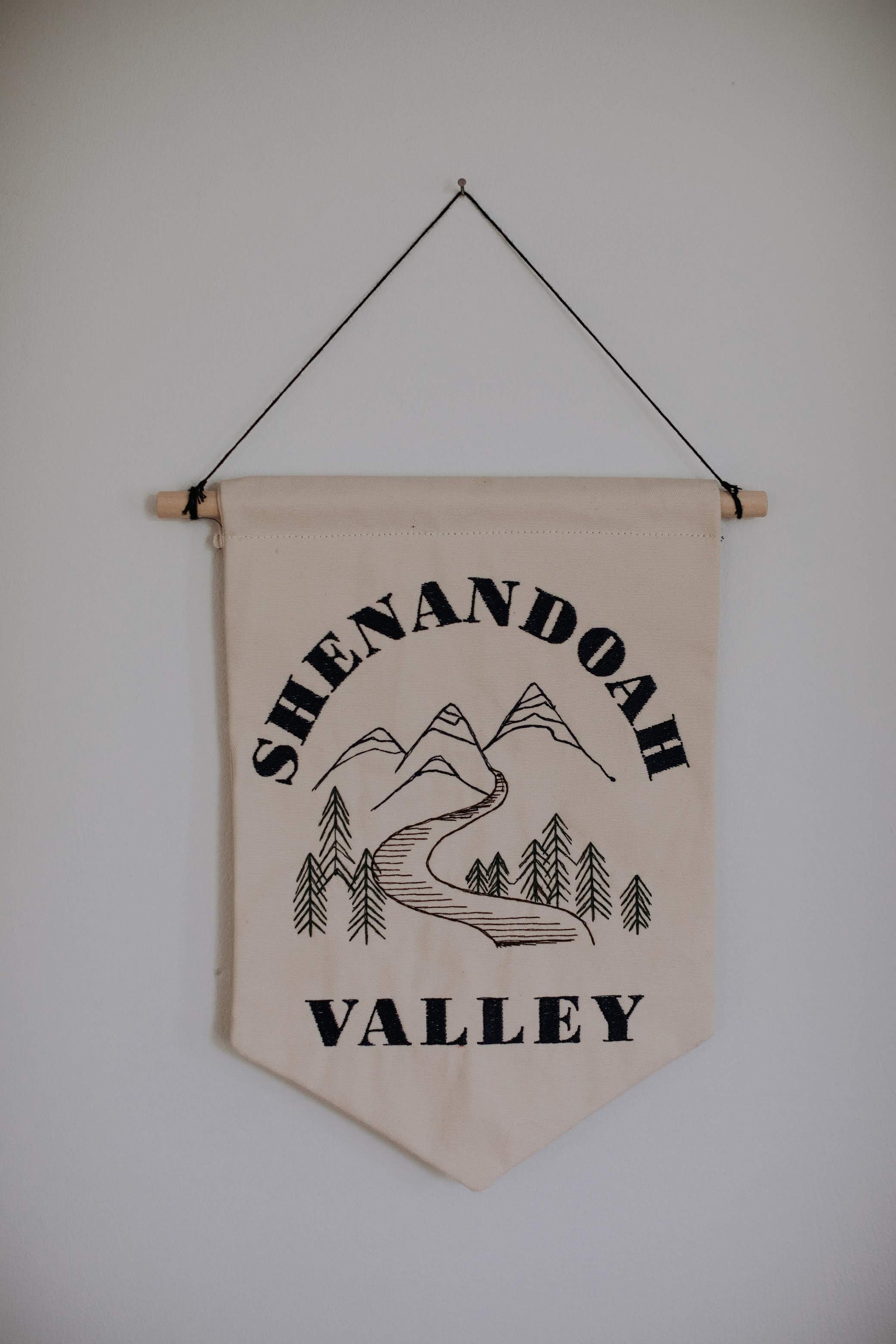Shenandoah Valley Embroidered Banner Wall Hanging Pendant Home | Etsy