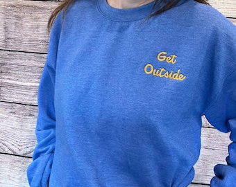 Custom Sweatshirt Embroidered Personalized Text No Minimum