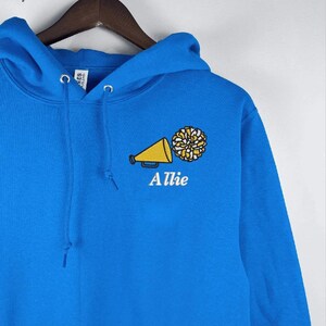 Cheer Hooded Sweatshirt Personalized For Women and Men Custom Embroidered Cheerleading Pullover Hoodie