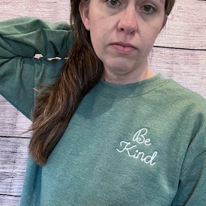 Custom Chain Stitch Sweatshirt Embroidered Personalized Text No Minimum