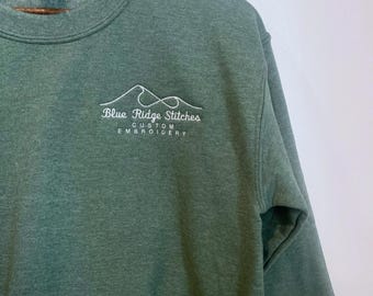 Custom Embroidery Logo Sweatshirt Personalized Logo No Minimum