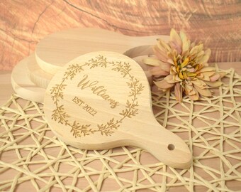 Personalized Mini Beech Wood Board, Rustic Party Favor, Guest Keepsake