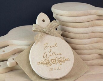 Personalized Mini Cutting Board, Engraved Wood Wedding Favor