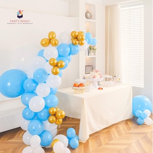 Blue Balloon Garland Kit, DIY Balloon Garland Arch, Party Balloon Decoration for Birthday & Baby Shower, Elegant Balloon Decor