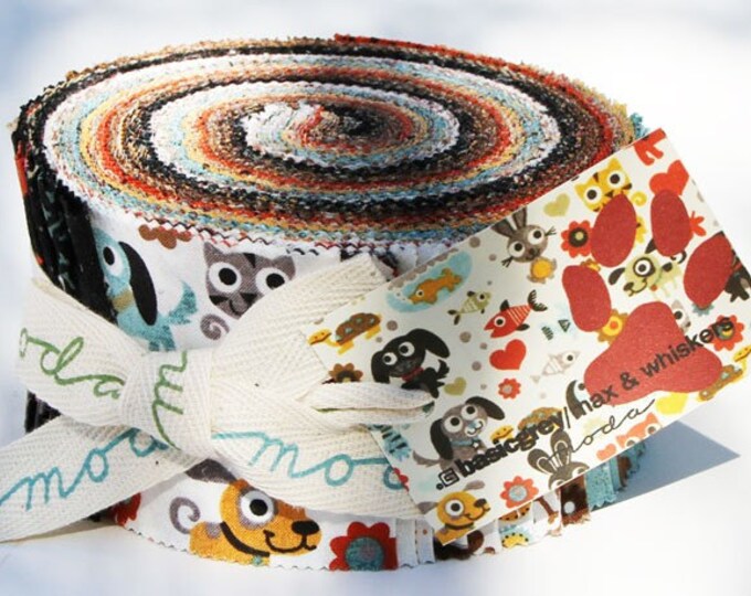 Max and Whiskers Jelly Roll by Basic Grey for Moda Etsy
