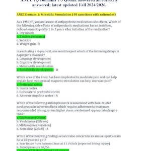 PMHNP ANCC IQ-Domains 1-5 | Komplette Q-Bank beantwortet alle richtig beantwortet mit Rationales | Stand Herbst 2025/2026.
