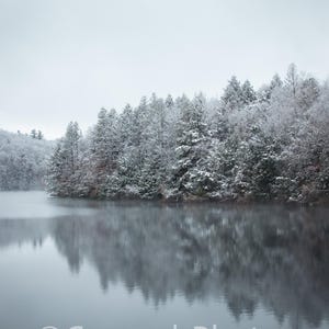 Silent Waters: Snowfall on October Mountain