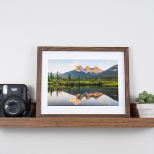 Three Sisters Mountain Fine Art Print |  Canadian Landscape Photography | Framed Wall Art