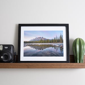 Castle Mountain Sunset | Rocky Mountains | Alberta, Canada | Framed Fine Art Print | Landscape Photography | Nature Wall Art | Home Decor
