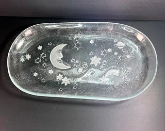 Kollektion Moonlight Glasplatte Unisex 15 in Klar ausgezeichnete Celestial Stars