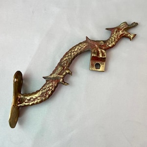 Vintage Messing Dragon Tür- oder Wandhänger asiatisch mythisch gotisch eklektisch