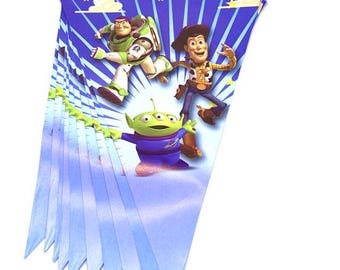 Toy Story Themed Children Birthday Party Banner Bunting Banner Flag Decoration
