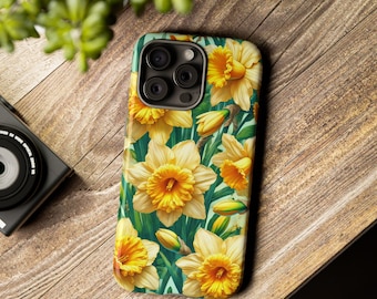 Daffodil Floral Tough Phone Case - March Birth Flower