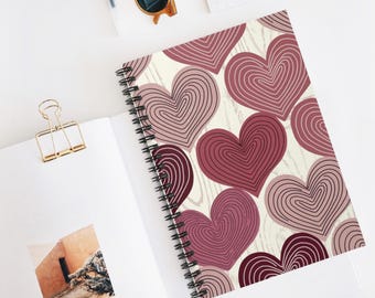 Heart Design Spiral Notebook – Journaling, Love Notes