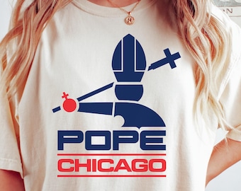 Comfort Colors® Pope Chicago Shirt, American Pope Leo Shirt, Robert Prevost Shirt, Da Pope Shirt, Catholic Gift Shirt, Religious Shirt, Pope