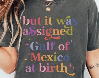 Comfort Colors® Gulf of Mexico Shirt, But It Was Assigned Gulf of Mexico at Birth Shirt, Gulf of Mexico Shirt, Anti trump Shirt, Gift Shirt
